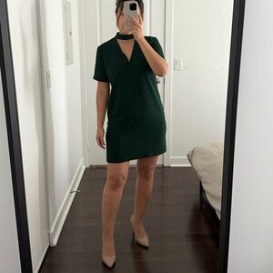 Zara green shift dress